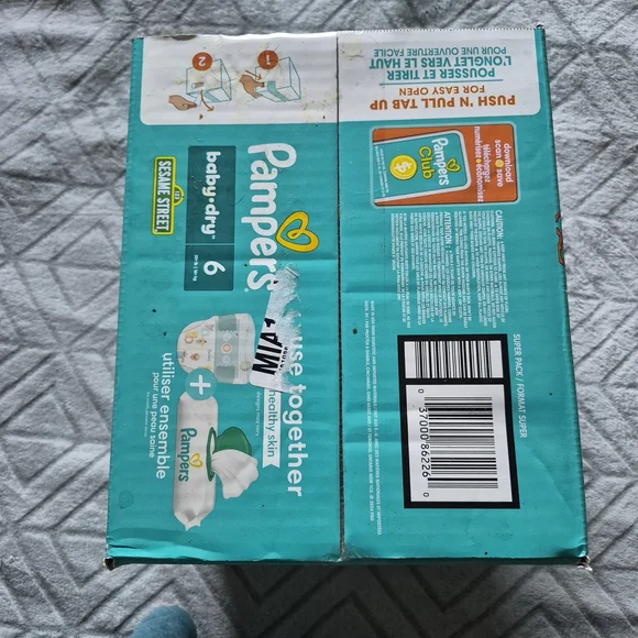 Pampers Baby-Dry Diapers - Size 6 NEW Unopened Box 64 Count - Picture 2 of 3